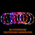 LED Leuchthalsband LED Hundehalsband zuschneidbar Blinklicht USB wiederaufladbar