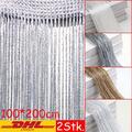 2pcs Fadenvorhang Perlenvorhang Türvorhang Quaste Gardine Balkon Insektenvorhang