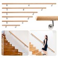 Holzhandlauf Geländer Griff 50-200cm Wandhandlauf Wand Treppengeländer Handlauf