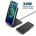 30W Induktives Kabellose Ladegerät Ladestation für iPhone 15 14 Samsung S24 S23+