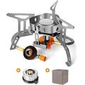 Leistungsstarker 3500W Gas Campingkocher mit Windschutz - Tragbar & Kompakt