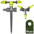 Bradas 3-Arm Kreisregner mit Erdspieß Sprinkler Impulsregner Bewässerung 2143