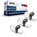 3x Alternative Etiketten Rollen für Brother DK44205 Label - Office Plus Serie