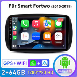 Android 13 Autoradio GPS Navi WIFI DAB SWC BT RDS Für Mercedes Benz Smart 2+64GB