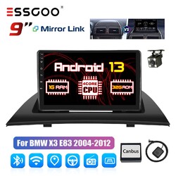 9" Autoradio 1+32G Android 13 GPS Nav FM RDS BT Kamera Für BMW X3 E83 2006-2010