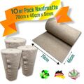 10x Hanfmatte, Nagermatte, Pipi Pad, Nagerfloor, Bunny Pad 70cmx40cmx5mm, Hemp