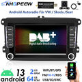 DAB+ 2+64GB Android Autoradio Carplay GPS Für VW Golf 5 6 Polo 6R Touran Tiguan