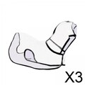 3x Hunde Regenmantel mit Kapuze, Regenponcho, Transparent, für Wandern,