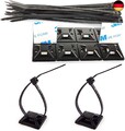 Nylon Kabelbinder UV Beständig und Kabel Halterungen Selbstklebend Jede 100 