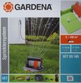 GARDENA 8221-20 SPRINKLERSYSTEM KOMPLETT-SET MIT VERSENK-VIERECKREGNER OS 140