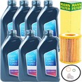 MANN-FILTER ÖLFILTER + SCHRAUBE + 7 LITER ORIGINAL 5W-30 MOTORÖL für BMW LL-04
