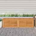 Gartenbox mit Beutel Auflagenbox Kissenbox Gartentruhe Massivholz Teak vidaXL