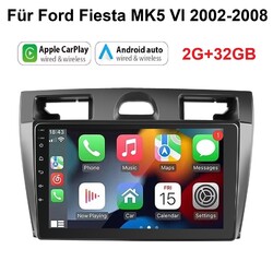 Für Ford Fiesta MK5 VI 2002-2008 Android 14 Autoradio GPS NAVI WIFI KAM BT 2+32G