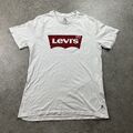 T-Shirt weiß rot Tab großes Logo Levi's Herren S