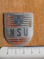 Alte NSU Aluminium Tankplakette Tank Emblem Symbol Logo Neckarsulm Motorrad Auto