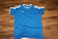 Herren Puma Tricot Fitness Fussball Shirt royal blau gr. L 