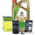 MANNFILTER ÖLFILTER+5L CASTROL EDGE 5W-30 LL FÜR AUDI A4 8K B8 1.8 2.0 07-