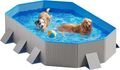 Hundepool Faltbar Swimmingpool Schwimmbecken Doggy Planschbecken Rechteckig