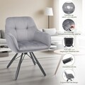 2er Set Esszimmerstühle Küchenstühle Samtstühle Home Drehstuhl Schreibtischstuhl