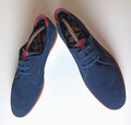 eleganter Bugatti Herren Halbschuh, Wildleder, blau , Gr. 45, wie neu