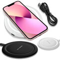 QI Wireless Ladegerät für Apple iPhone 16 16e 15 Pro Max Schnell Ladestation 15W