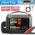 8000A Auto Starthilfe Jump Starter Ladegerät Powerbank KFZ mit Luftkompressor