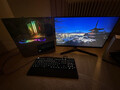Gaming PC - RTX 3070 Ti/AMD Ryzen 5 3600, 27 Zoll WQHD Monitor, Tastatur