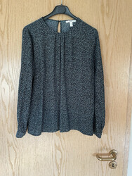 Esprit Damen Bluse in schwarz/grün / Größe 36