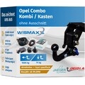 ANHÄNGERKUPPLUNG vert. abnehmbar passt für Opel Combo ab 18 +13pol E-Satz JAEGER