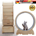 Holz Laufrad für Katzen Laufband Trainingsgerät Spielspielzeug Katzenmöbel DE