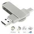 1TB 512GB USB 3.0 Flash Drive Memory Stick Type-C 4in1 For iPhone OTG Android PC