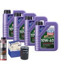 Motoröl 10W60 LIQUI MOLY Synthoil Race Tech Gt1 4L+MAHLE Ölfilter +Spülung