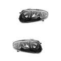 Halogen Scheinwerfer Set links & rechts H7/H1/H7 schwarz für Alfa Romeo 147