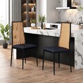 2er Set Rattanstuhl Esszimmerstühle Esstischstühle Küchenstuhl Wohnzimmerstuhl.