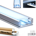 10x2m LED Profil Aluprofil Alu Schiene Leiste Profile für LED-Stripe Eloxiert DE