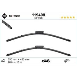 1x Wischblatt SWF 119408 passend für CITROËN FIAT PEUGEOT