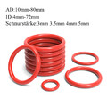 Silikon O-Ringe Dichtringe Dichtungsringe 1mm-86mm Schnurstärke1/1.5/2/2.4mm Rot