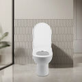 Nicht-Elektrisch D-Form WC Sitz Klodeckel Toilettendeckel mit Absenkautomatik