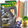 MANN INSPEKTIONSPAKET+5L MANNOL 5W30 MOTORÖL passend für VW POLO 6R SKODA FABIA