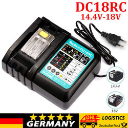 DC18RC Akku Ladegerät Lader Ladestation 14,4-18V für Makita Li-Ion Akku BL1830