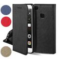 Handy Hülle für Samsung Schutz Tasche Magnetic Smart Case Wallet Book Schwarz