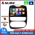 DAB+ 10" Android 14 2+64G Autoradio GPS CarPlay IPS Für Renault Clio 4 2012-2018