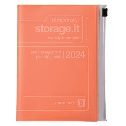 MARK'S 2023/2024 Taschenkalender A6 vertikal, Storage it, Orange | Kalender