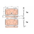 1x TRW Bremsbelagsatz vorne u.a. für Mercedes C-Klasse W203 CL203 S203 | 342383