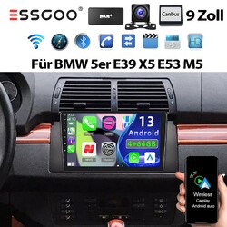DAB+ Für BMW 5er E39 X5 E53 E38 Android 14 Autoradio 4+64G Carplay GPS NAVI KAM
