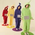 2025 Adult Teletubbies Costume Disi Onesis Lala Cosplay Jumpsuit Pajama Carneval