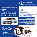 Für VW Golf VII Fliessheck Typ 5G1 08.2012-03.2021 AHK abn. +7pol sp. E-Satz