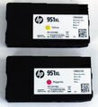 Original HP Tintenpatronen 951 XL Magenta CN047AE und Yellow CN048AE