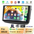 8Core DAB+BT  Carplay Autoradio Android14 kam Für Mercedes-Benz Viano W639 04-14