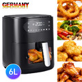 6L Heißluftfritteuse 8 Modi Fritteusen Heißluft 1500W Digitale Air Fryer Ofen DE